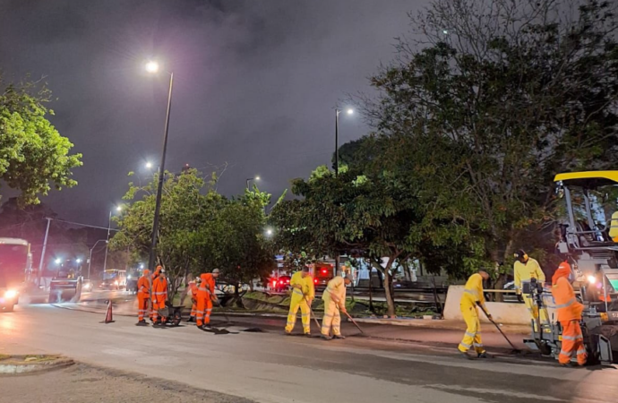 Avenida Canal tem obras de recapeamento asfáltico realizadas