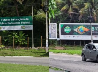 Outdoors ilegais são retirados de terreno em João Pessoa
