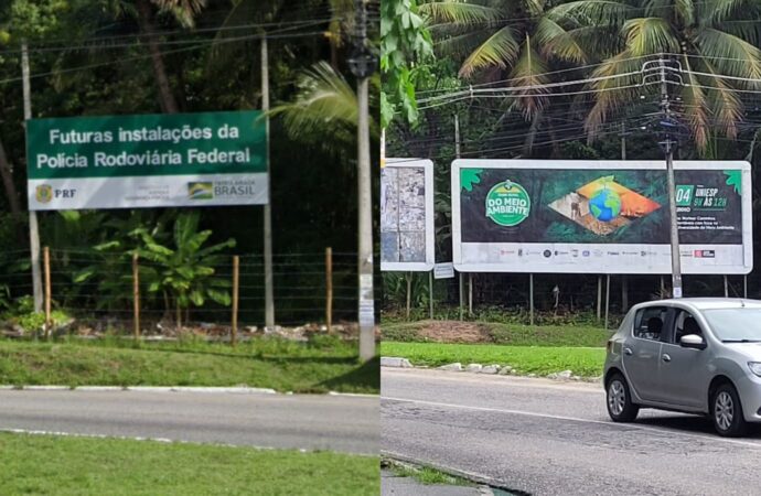 Outdoors ilegais são retirados de terreno em João Pessoa