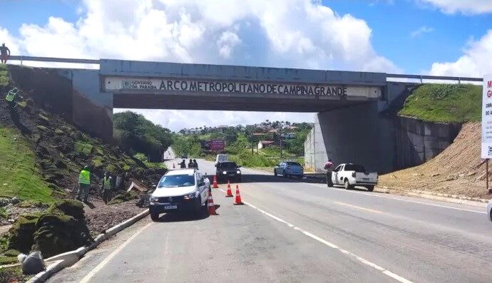 Governo garante segurança total do Arco Metropolitano de Campina Grande após deslizamento