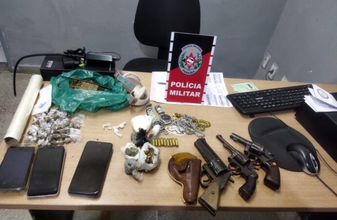 Adolescentes são apreendidos com armas e drogas em Campina Grande
