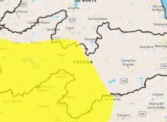 O Instituto Nacional de Meteorologia emitiu um alerta amarelo  para vendaval em 116 municípios e de baixa umidade para 67 cidades da Paraíba