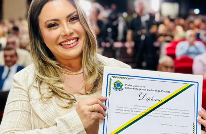 Waléria Assunção é diplomada vereadora em Campina Grande