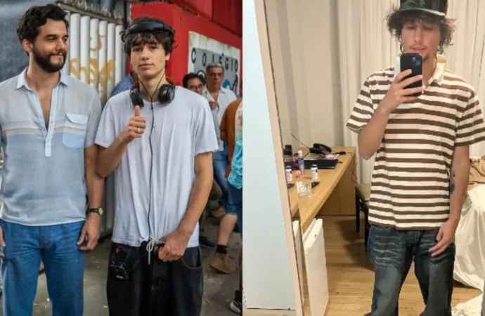 Filho mais velho de Wagner Moura posta clique raro em rede social; veja