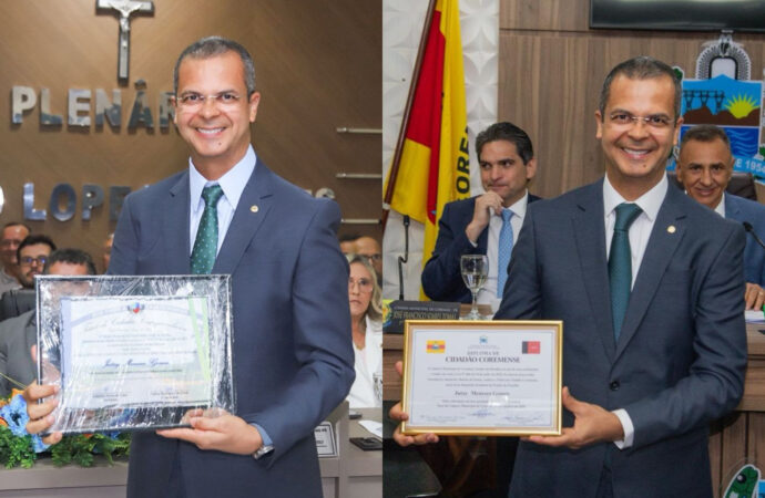 Jutay Meneses tem trabalho reconhecido e recebe títulos de cidadão em Cajazeirinhas e Coremas