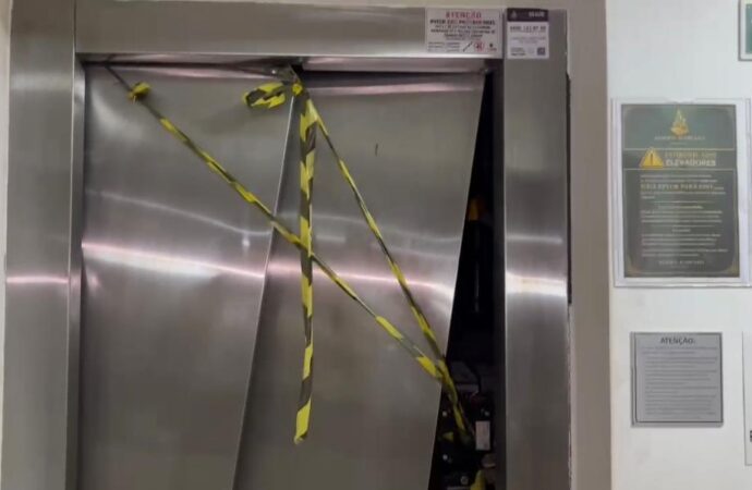 Elevador despenca em prédio no Altiplano, em João Pessoa, e deixa mulher e duas crianças feridas