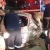 Criança e três mulheres ficam feridas após carro em que estavam bater em muro, em João Pessoa