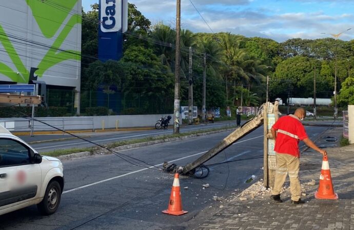 Paraíba registra 237 colisões contra postes no primeiro semestre; veja cidades com mais casos