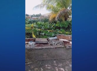 Chuvas provocam desabamento no Santuário da Penha