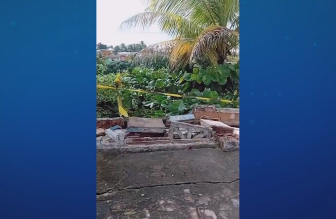 Chuvas provocam desabamento no Santuário da Penha
