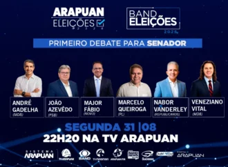 TV Arapuan/Band: Paraíba terá o primeiro debate entre candidatos ao Senado, no dia 31