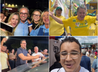 Candidatos ao governo madrugam e abrem campanhas com adecivaços, em João Pessoa