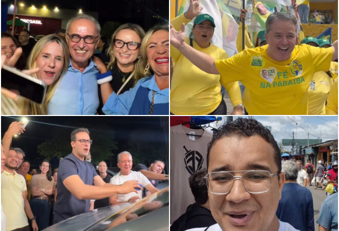 Candidatos ao governo madrugam e abrem campanhas com adecivaços, em João Pessoa