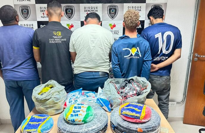 Grupo criminoso é preso por furtar e receptar materiais de construção em João Pessoa