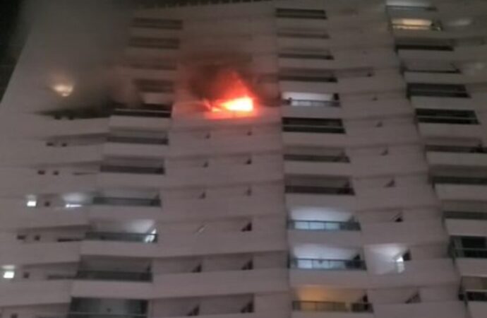 Incêndio atinge apartamento no Altiplano, em João Pessoa