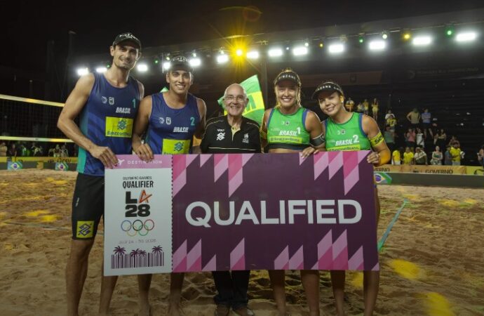 Brasil vence Sul-Americano de Vôlei de Praia em João Pessoa e garante vagas para Los Angeles 2028